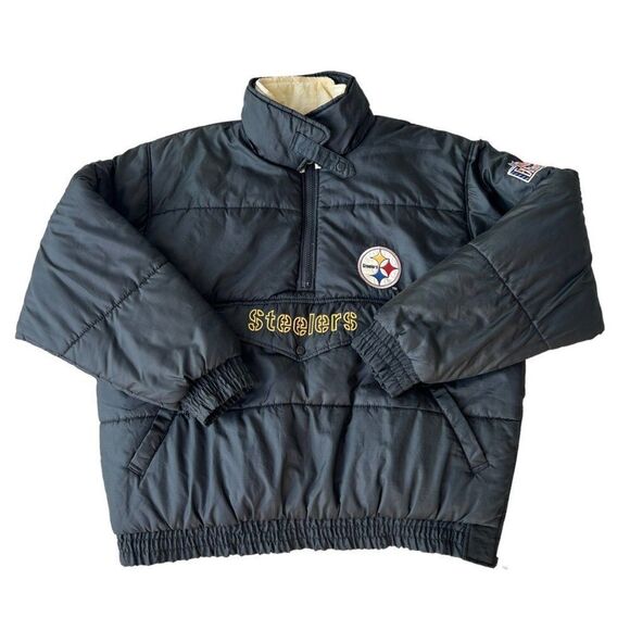 Pro Player For Foot Locker Vintage Pittsburgh Steelers Reversible Jacket Men's X - Picture 1 of 13